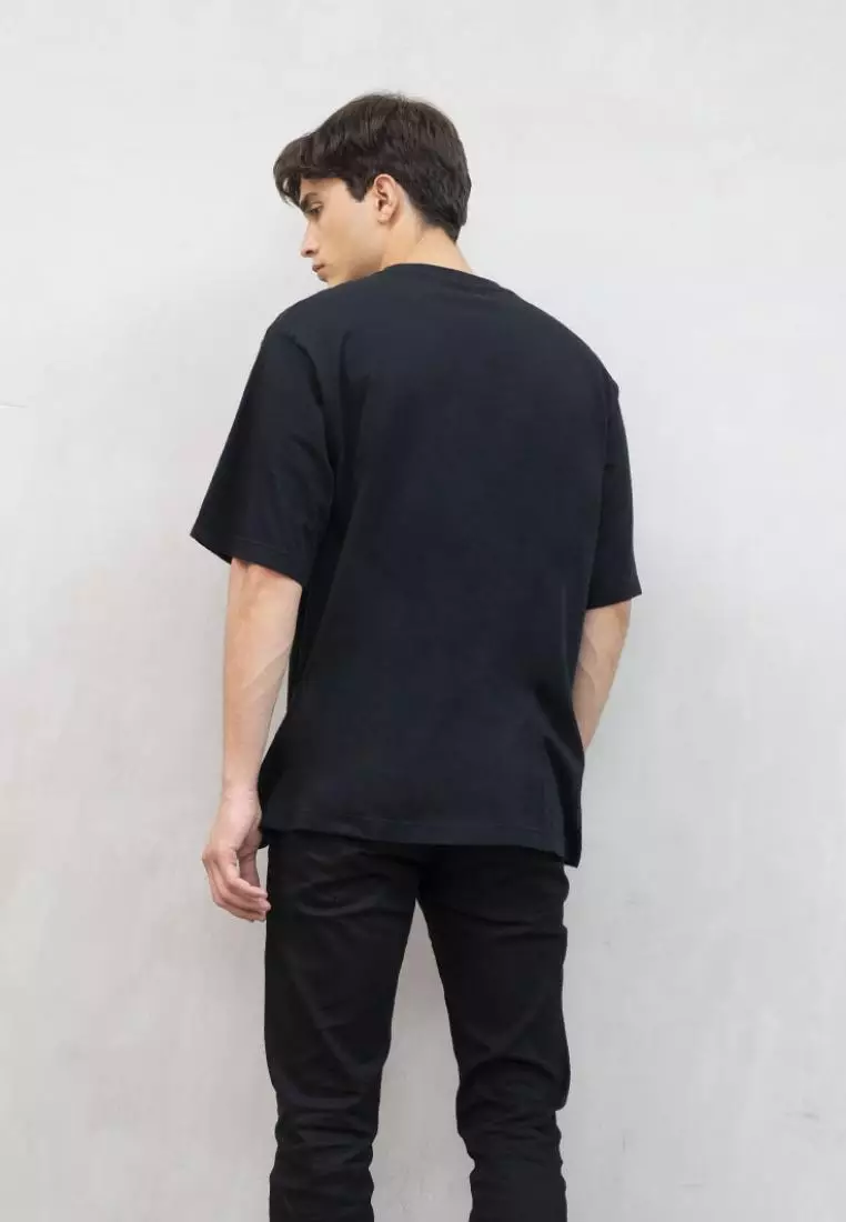 kaos oversized pria HITAM polos  unisex oversize shirt