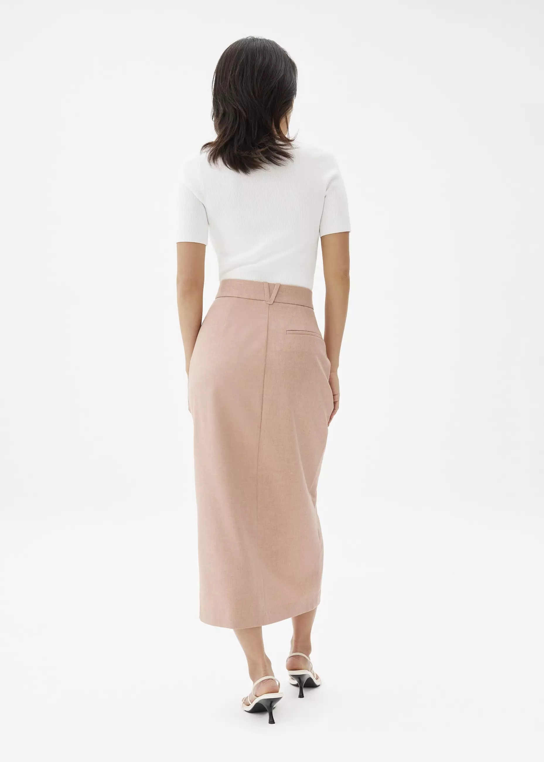 Rok Wanita - Iman Tailored Column Midi Skirt