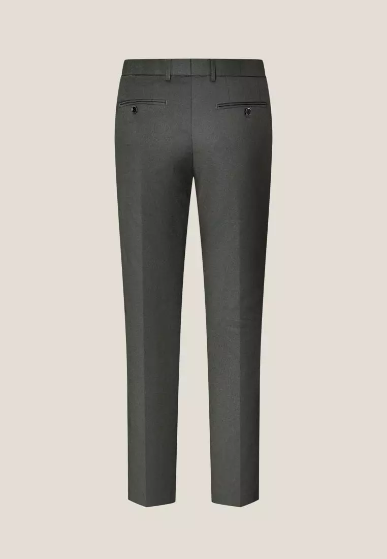 G2000 Teflon Smart Fit Twill Suit Pants with Elastic Waist Band