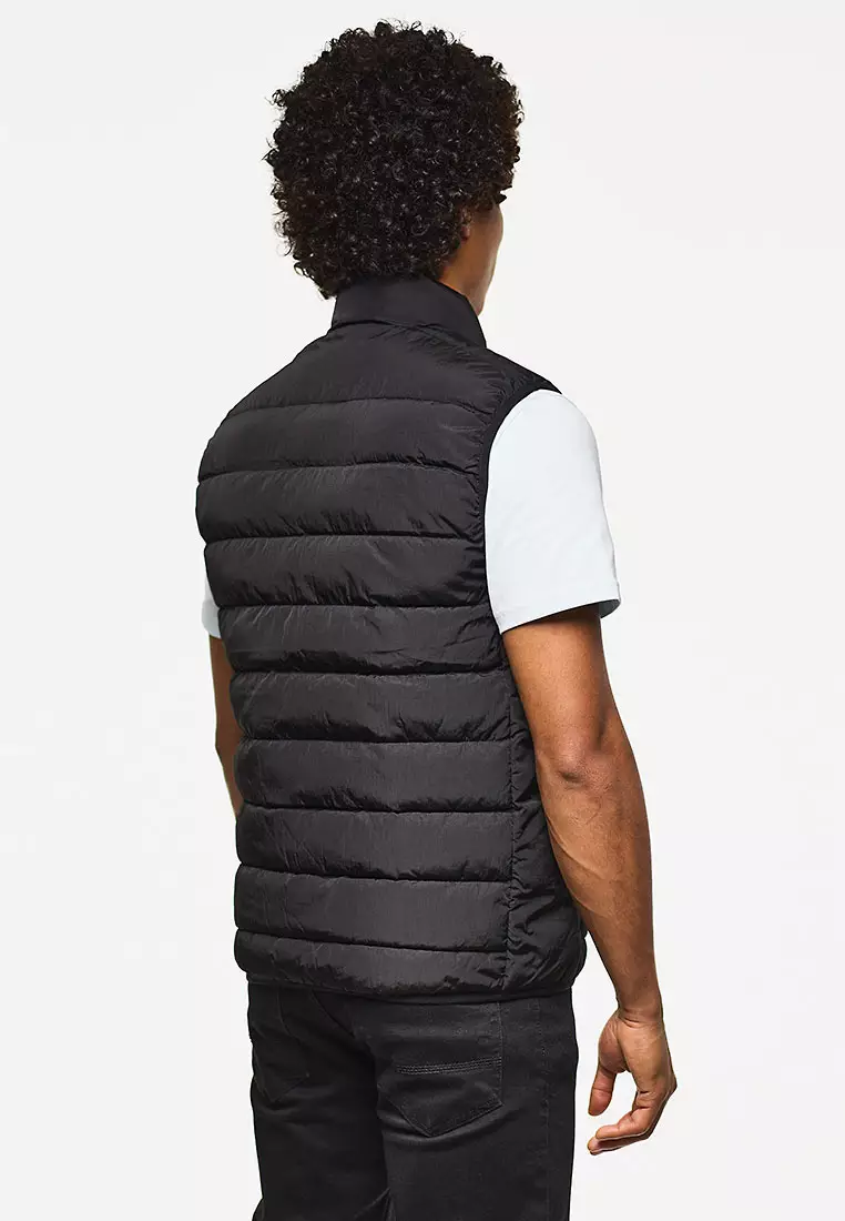 MENS BLACK GACHA PADDED GILET