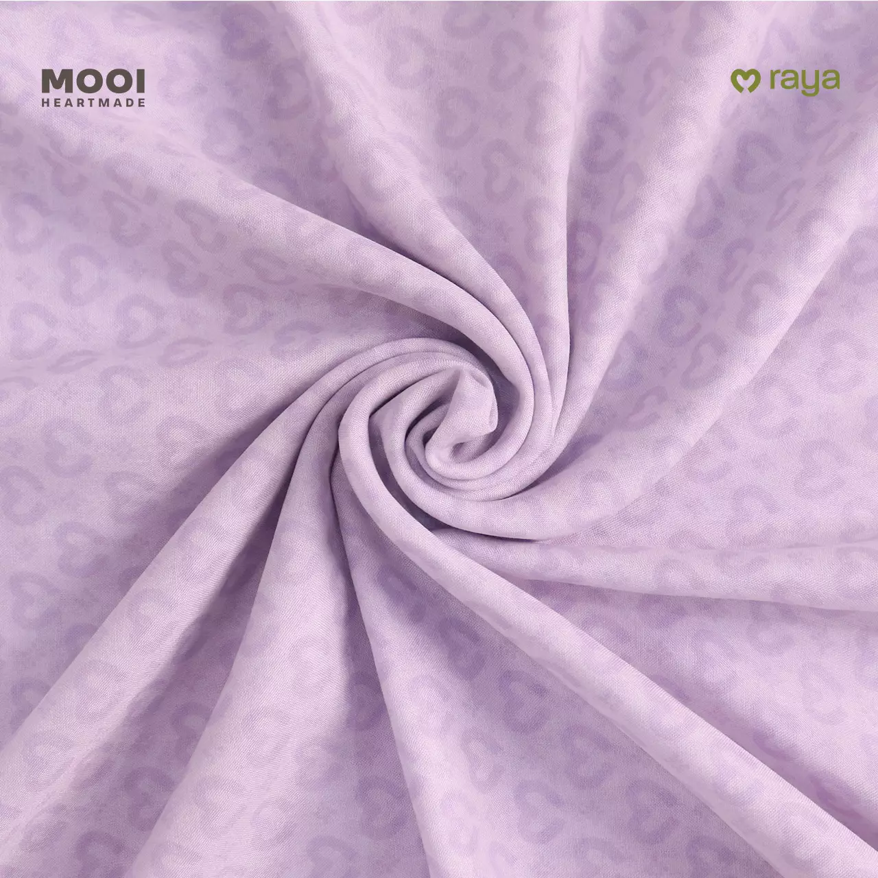 Mooi Monogram Hijab Print Scarf Print Voal - Pink Rose