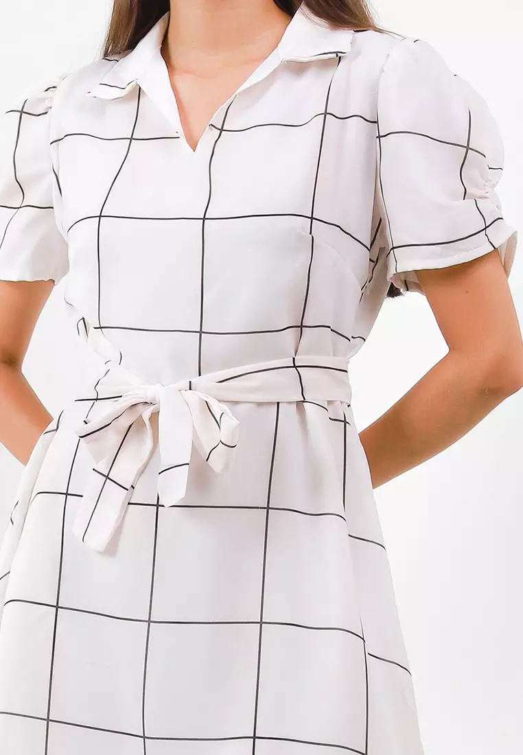 Chanira Virginia Dress-White Black