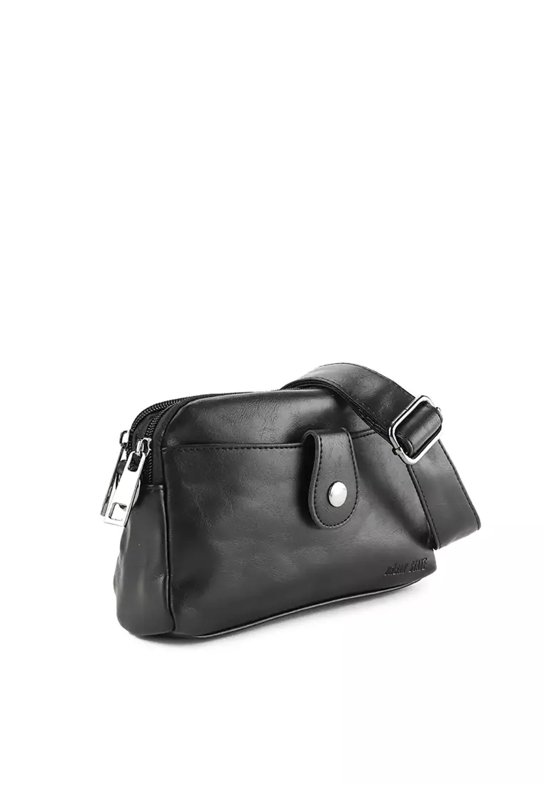 Distressed Leather Legacy Crossbody Pouch Bag