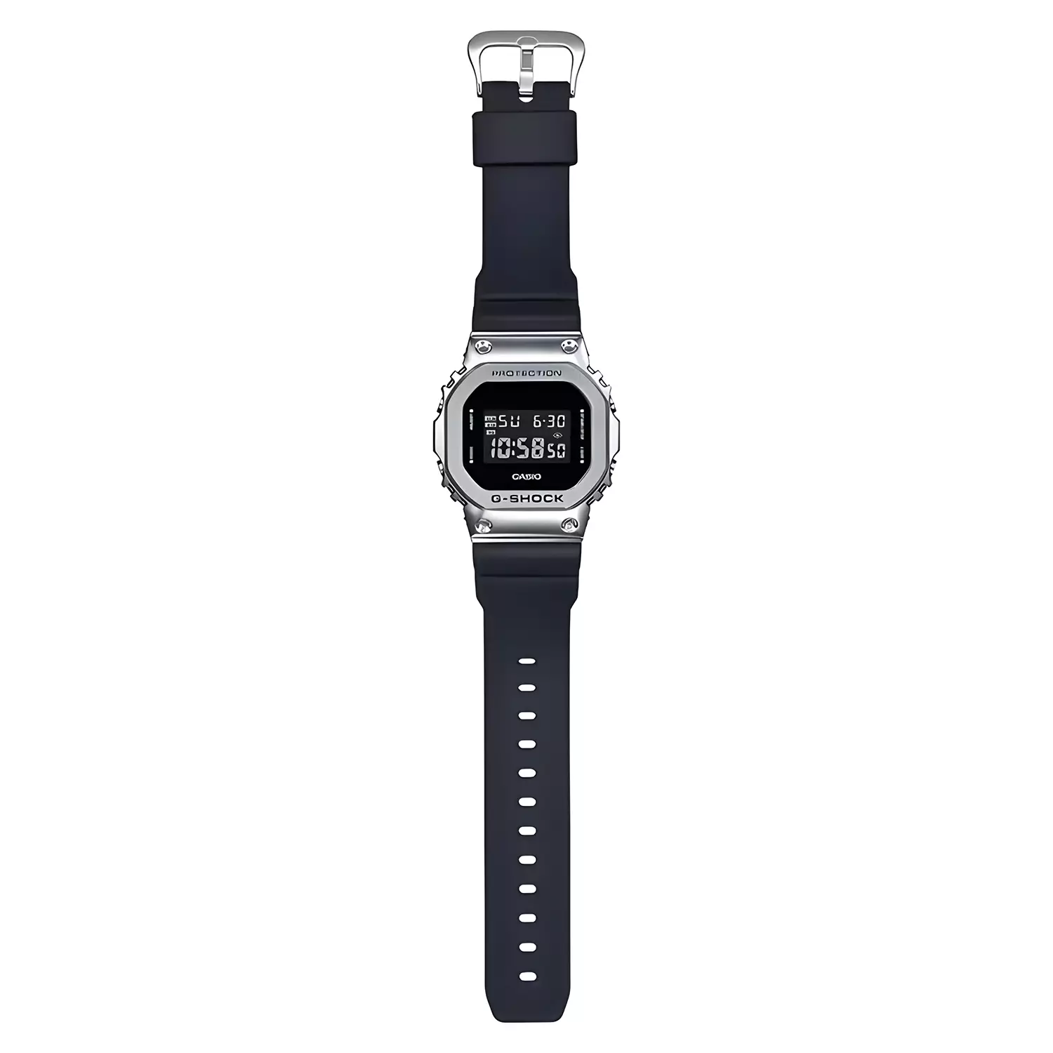 Casio G-Shock G-STEEL - Jam Tangan Digital Pria - Stainless Steel Case - Black Resin Strap - GM-5600-1D