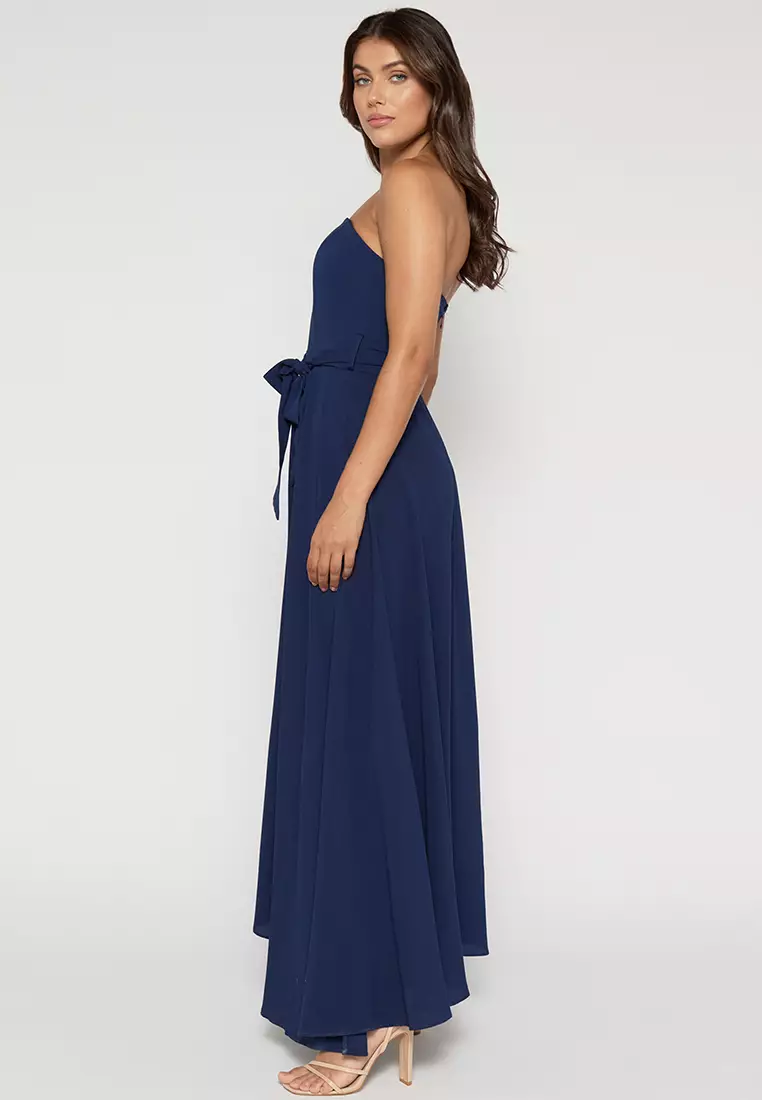 Casual strapless maxi dress clearance
