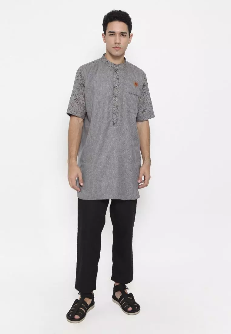 Zayidan Baju Koko Gamis Muslim Pria Fudail Pdk - Abu Polos