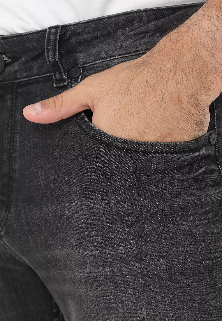 Celana Jeans Df Slim Fit Dark Grey