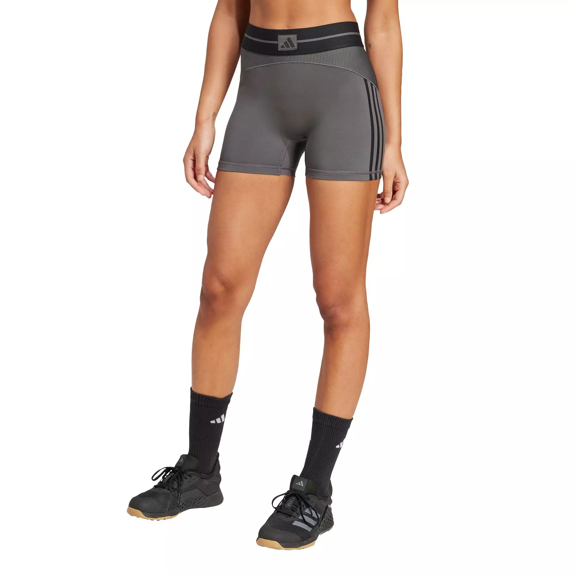Gym & Training Hyperglam Rib 4 Short Leggings Women Grey JN2653