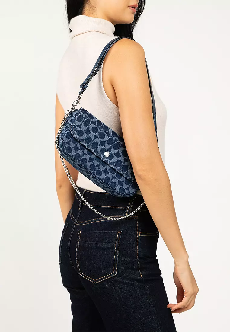 Brook Flap Chain Bag In Signature Denim (ct)