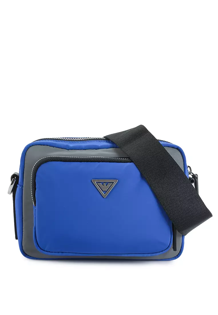 Contrast Reflective Detail Messenger Bag
