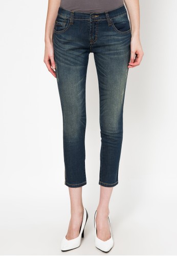 Jeane Cropped Skinny 7/8 Dark Blue Jeans