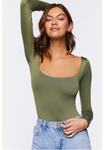 FOREVER 21 Long-Sleeve Bodysuit | ZALORA Philippines