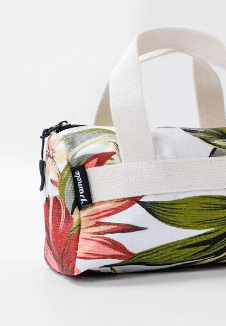 Pamole Pouch Kosmetik Bahan Kanvas Penutup Resleting - PMU Trop Merah