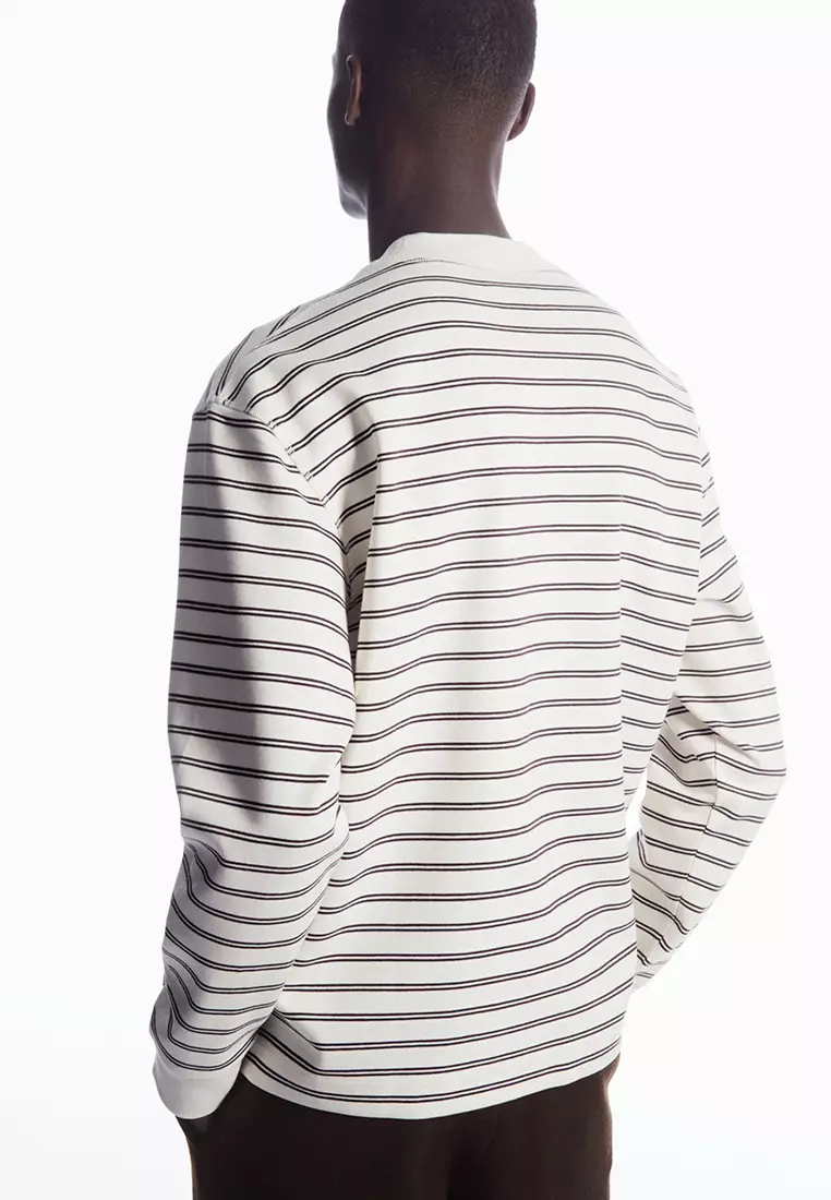 White mock neck new arrivals long sleeve shirt