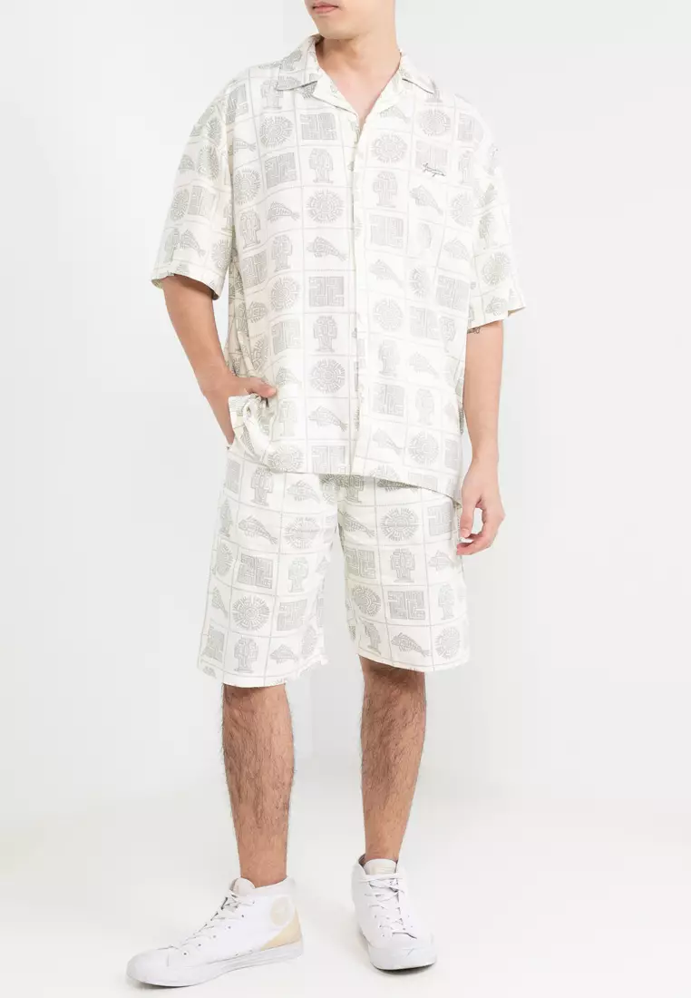 Printed Linen Resort Shirt