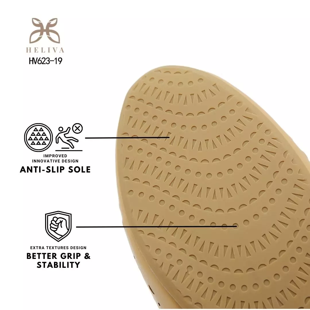 HELIVA SENIA Romantic Mary Jane Flats with Artistic Laser Pattern & Bow HV623-19