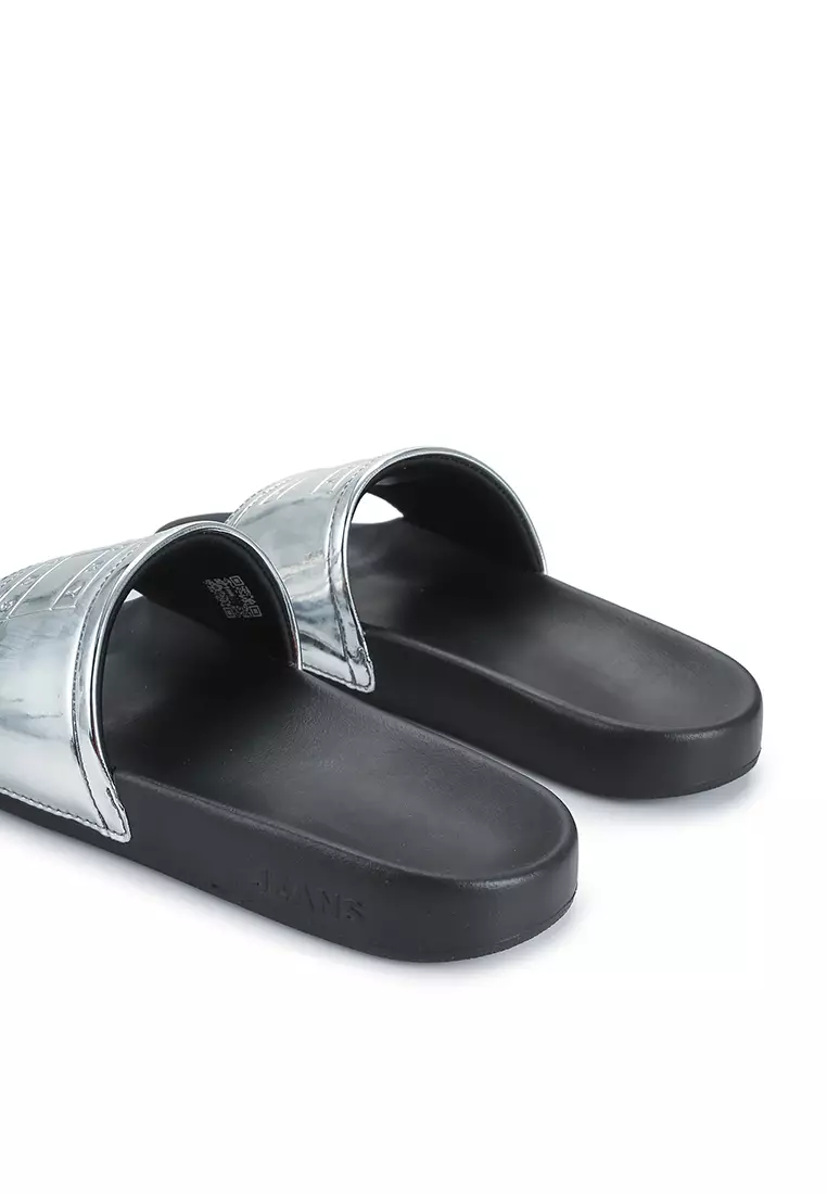 Tommy hilfiger iridescent new arrivals metallic sliders