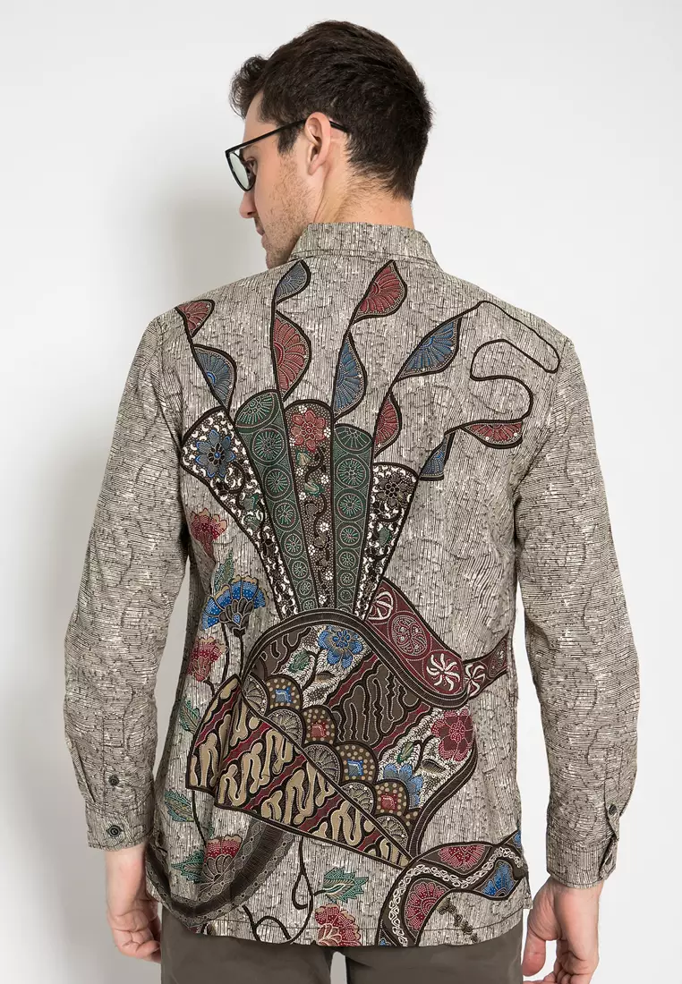 LGS - Kemeja Casual - Batik Lengan Panjang - Coklat - Regular Fit - CSH.272.S929.149.C