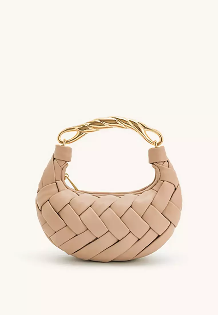 Orla Weave Handbag - Almond