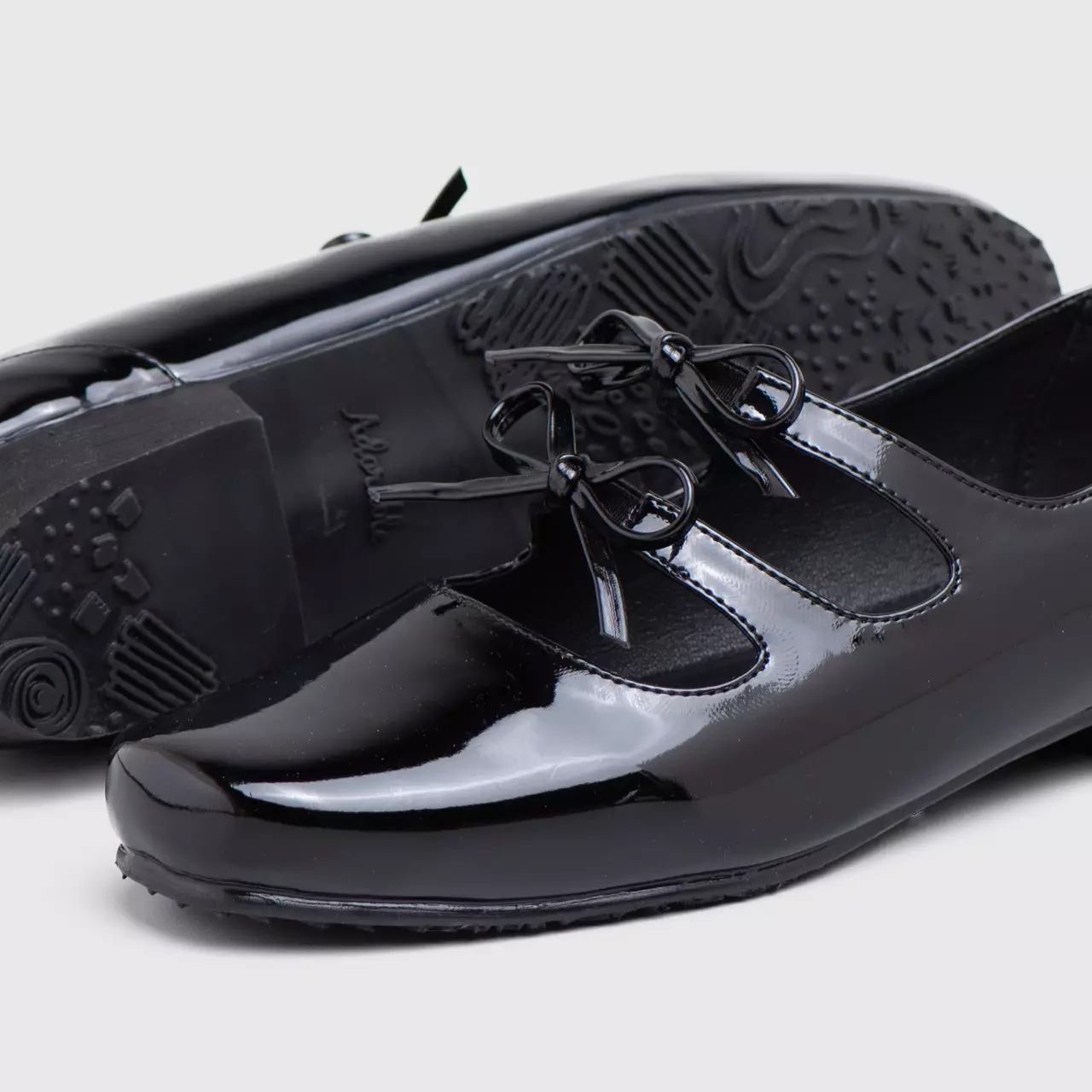 Madison Flat Shoes Patent Black