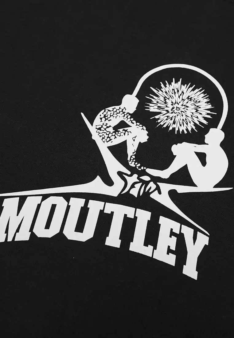 Moutley Men's T-Shirt Short Sleeve Oversized Fit Cotton 20s Stain OL-080425