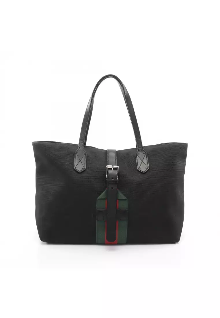 バッグ GUCCI Sherry Line Hand Bag Buy GUCCI Pre-Loved Gucci sherry line Handbag tote bag canvas