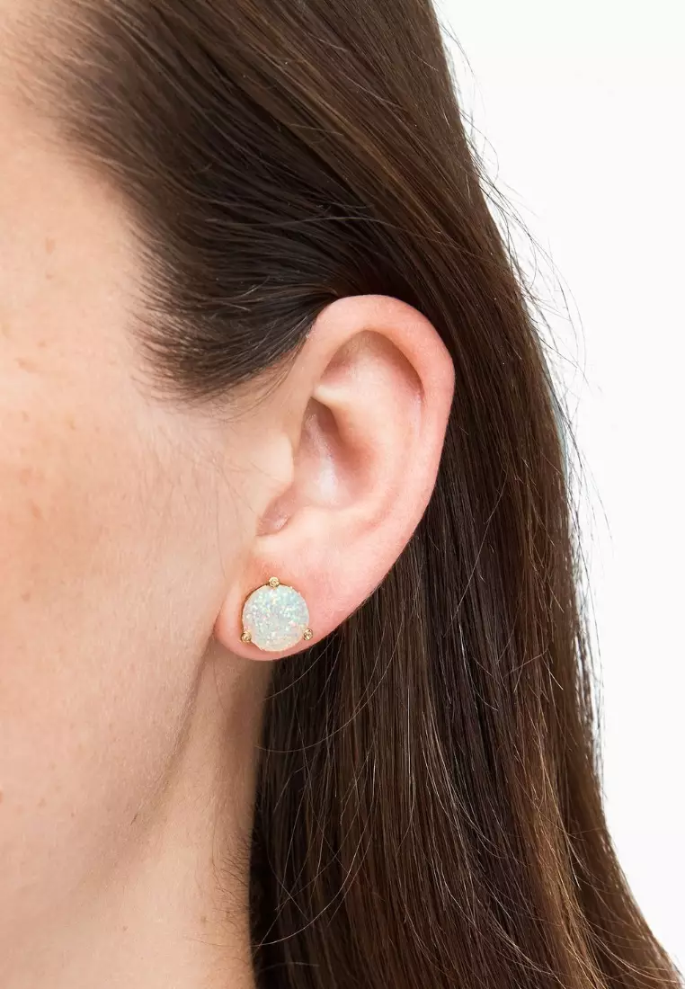 Jual Kate Spade Rise And Shine Glitter Studs Opal Glitter Original