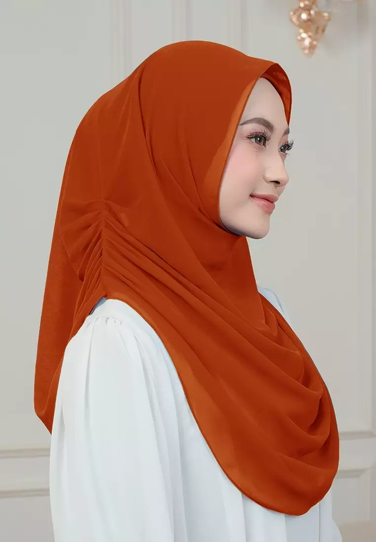 HIJAB INSTAN AURORA - BRUNT ORANGE