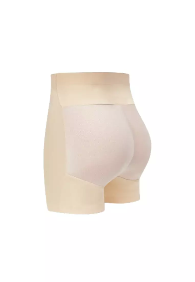 Kaira Butt Lifter High Waisted Safety Shorts Panties Seamless Padded Underwear Hip Pads Enhancer Panty in Nude