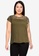Vero Moda green Plus Size Carolina Short Sleeves Blouse AFF14AAB49F5F8GS_1