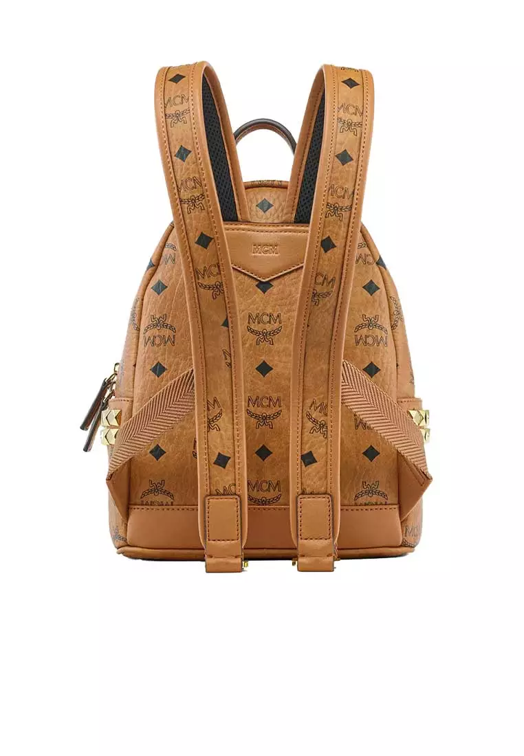 Stark Side Studs Backpack in Visetos Cognac MMKEAVE16CO001