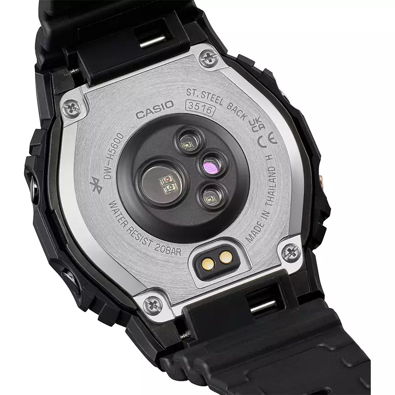 Jam Tangan Pria Casio G-Shock DW-H5600-1DR Smartwatch G-Squad Heart Monitor Digital Dial Black Resin Band