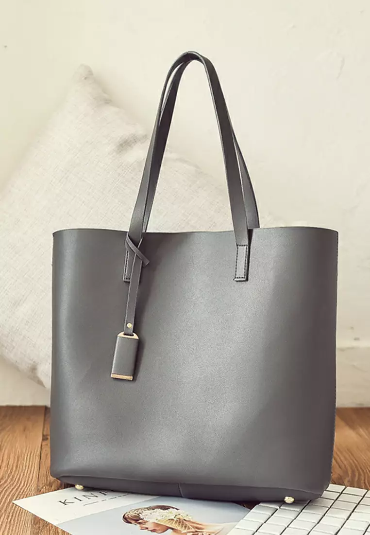 Pu leather clearance tote bag