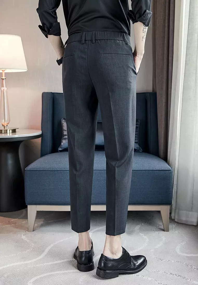 Mens skinny top cropped trousers