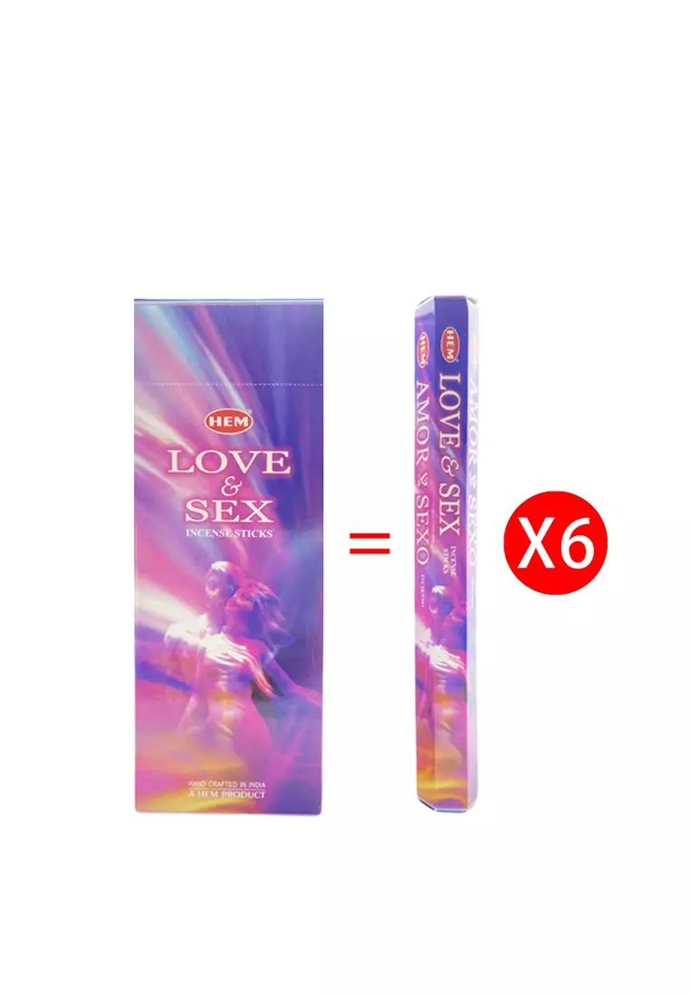 HEM HEM - LOVE SEX Incense Sticks 20PCs in Hexagonal Box, India Handmade  for meditating (HI-LOVE-SEX) 2024 | Buy HEM Online | ZALORA Hong Kong