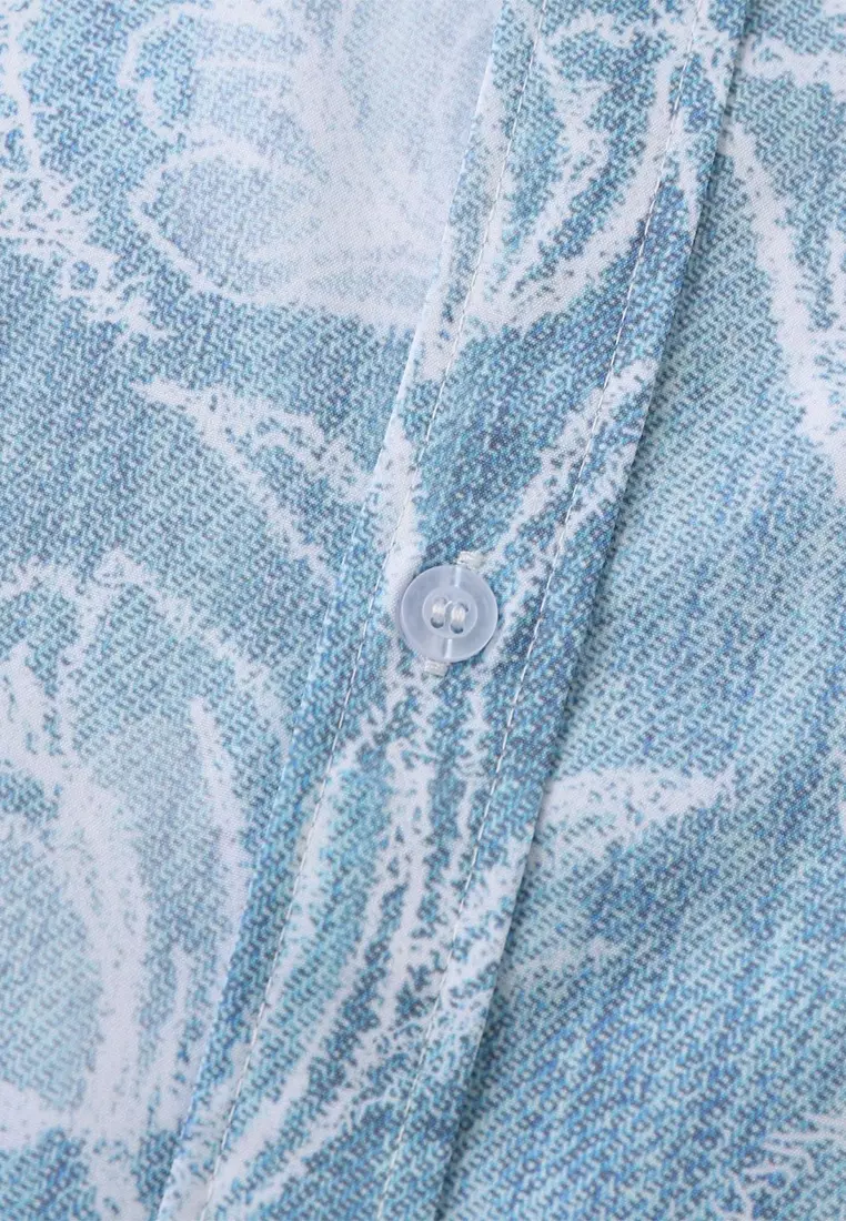 夏威夷印花短袖襯衫 YL-C307