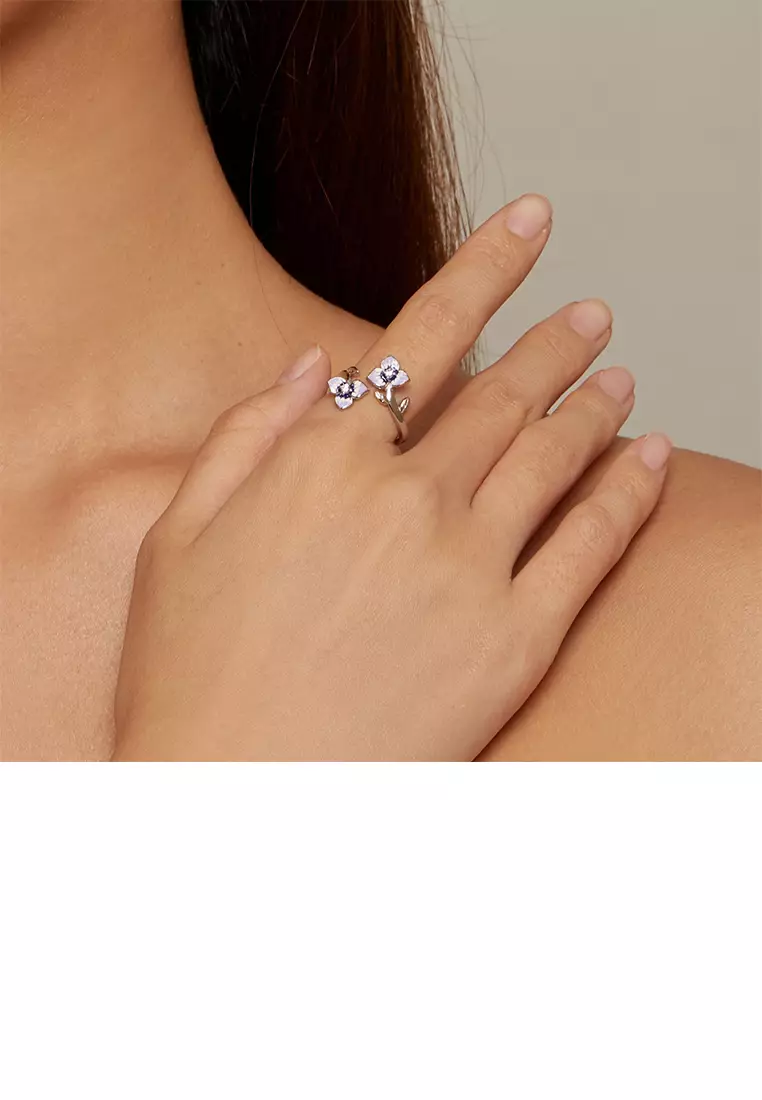 Square sparkle store open ring
