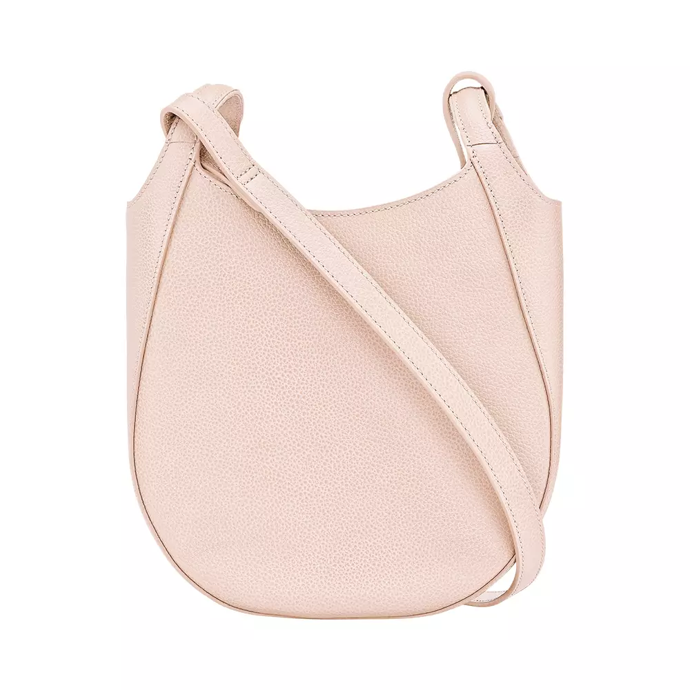 Le Foulonné Small Grained Crossbody Bag Cream