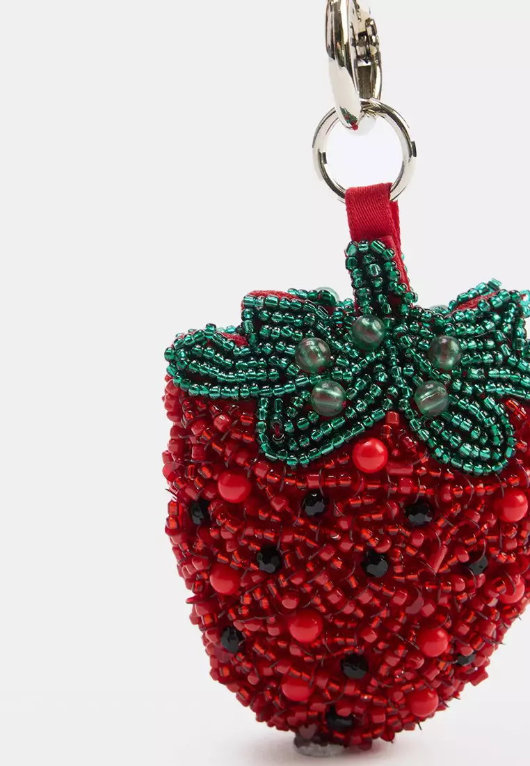 Strawberry Beads Keychain