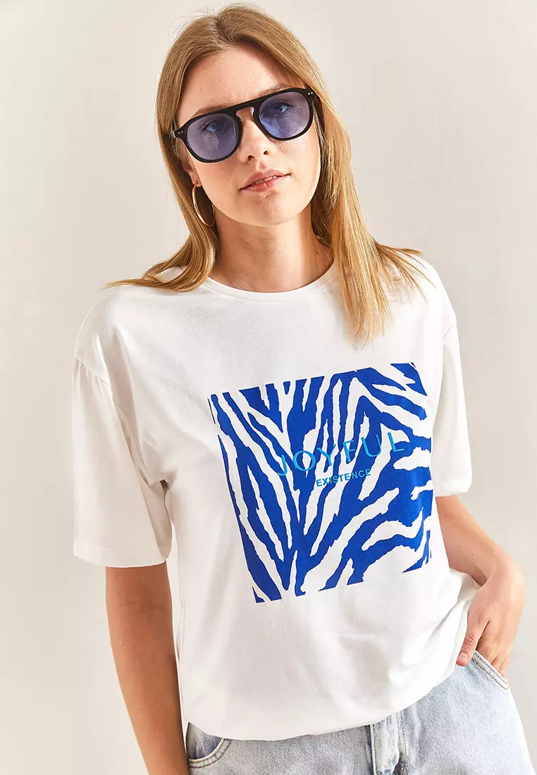 Patterned Combed Cotton T-Shirt