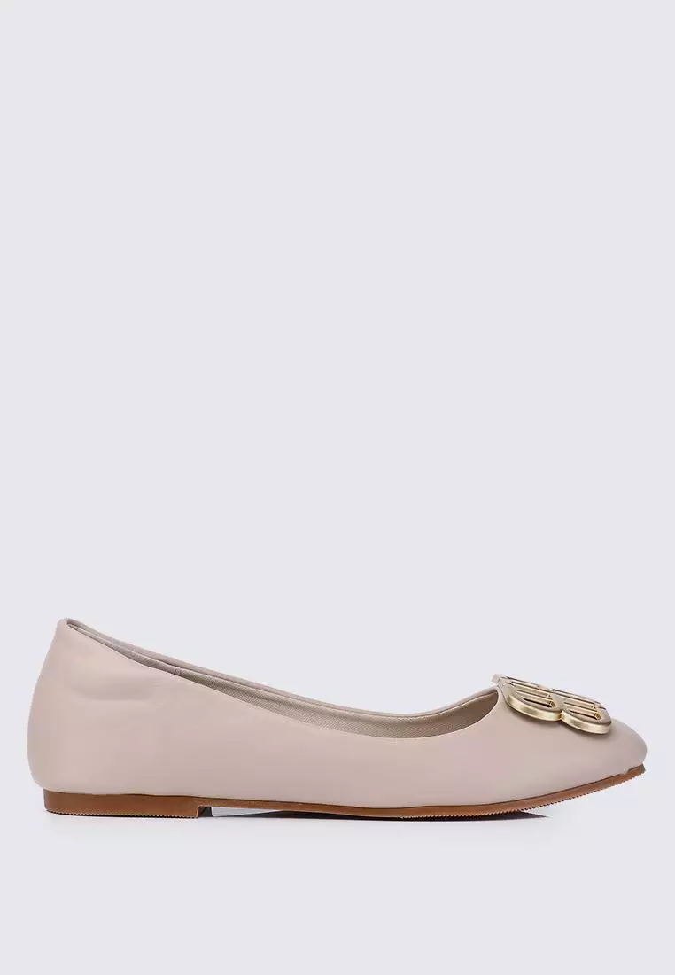 Discount on My Ballerine  shoes - SKU: My Ballerine Brenda Comfy Ballerina In Taupe