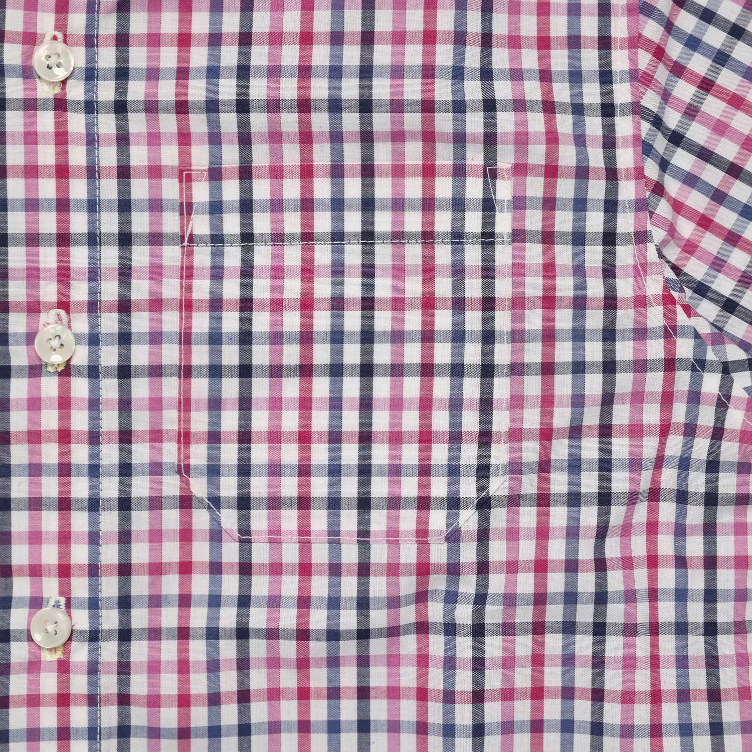 Kemeja Anak Perempuan Lengan Pendek Kotak Putih Ungu - BRIGHT