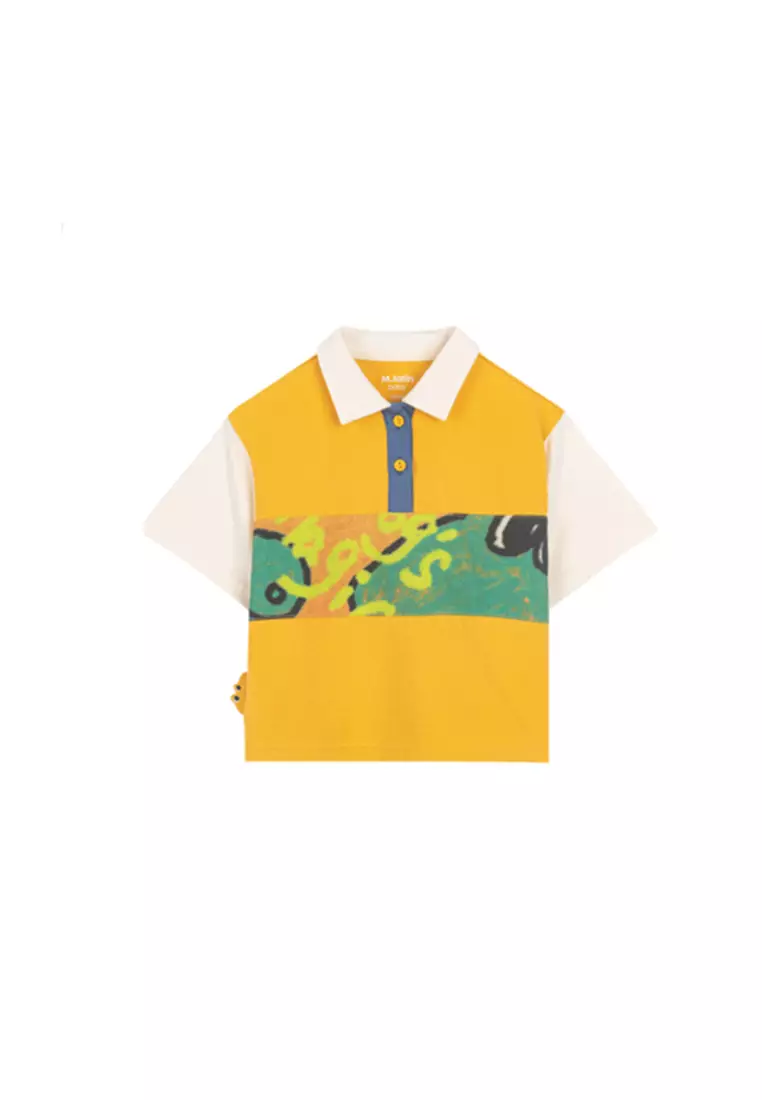 Graphic Printed Polo T-Shirt