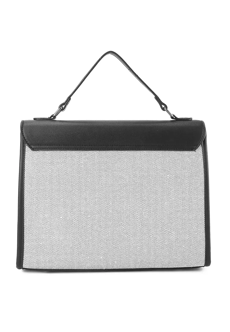 New Orleans R2482-1 Top Handle Bag White/Black