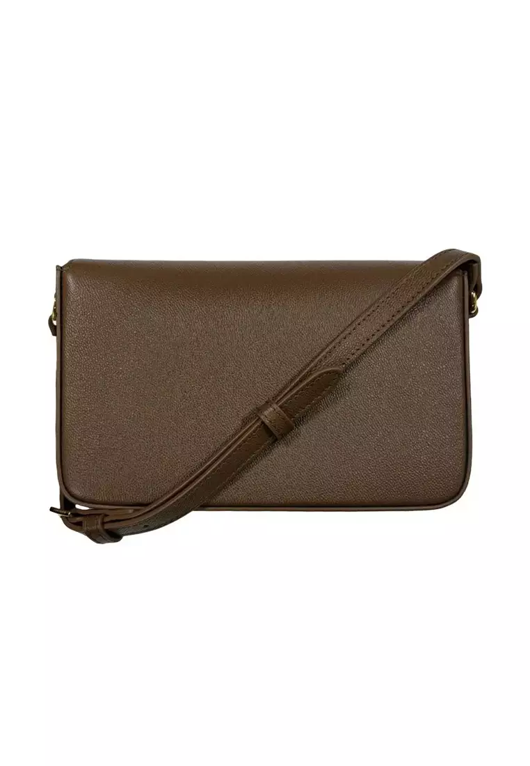 New Hampshire Check Canvas & Leather Crossbody Bag in Brown 81072701