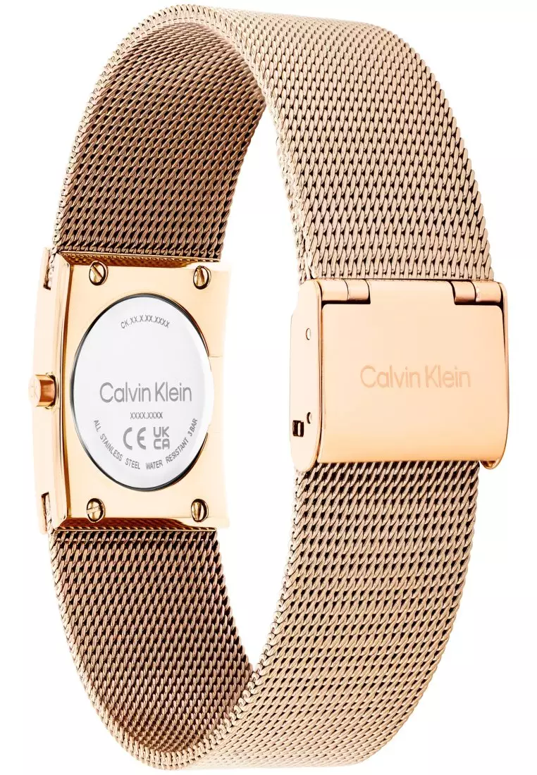 Women's Ionic Plated Rose Gold Steel Mesh Bracelet Watch - CK25100137