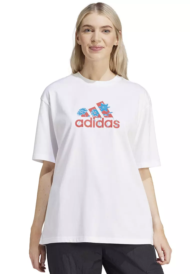 Adidas originals flower t shirt on sale