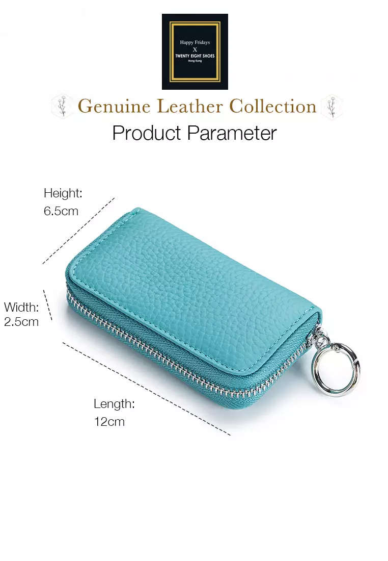 Full Grain Leather Zipper Key Case JW AN-3443