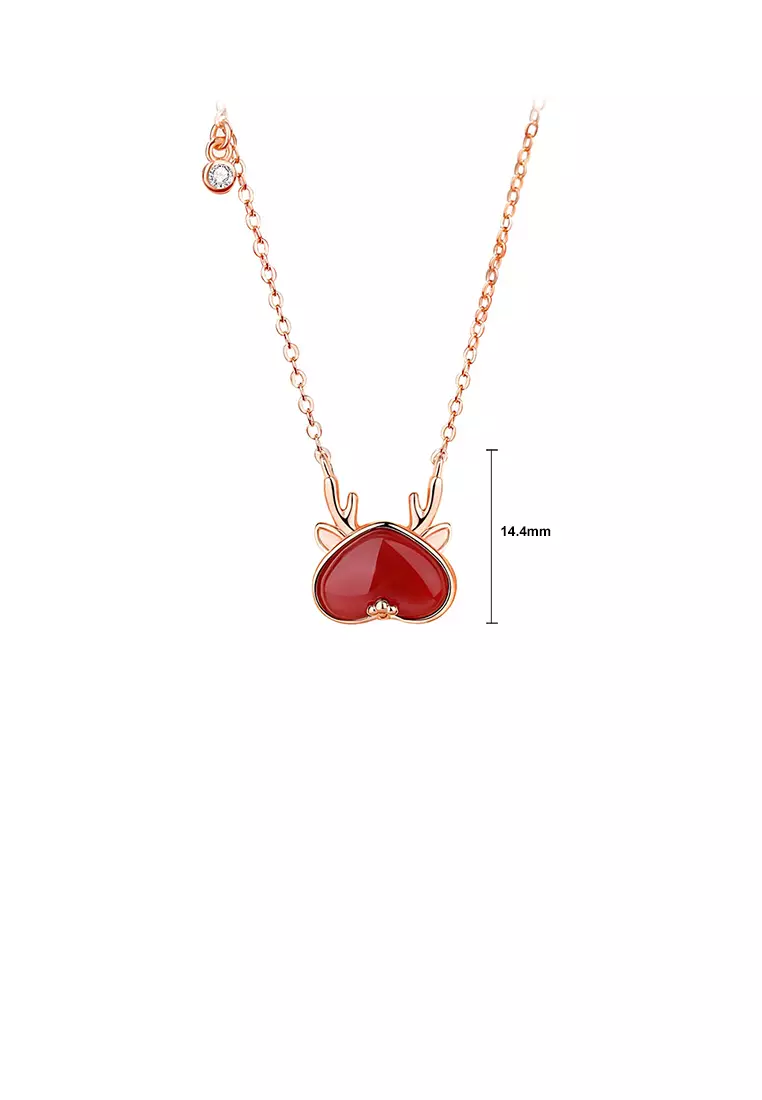 Cute hotsell rose necklace