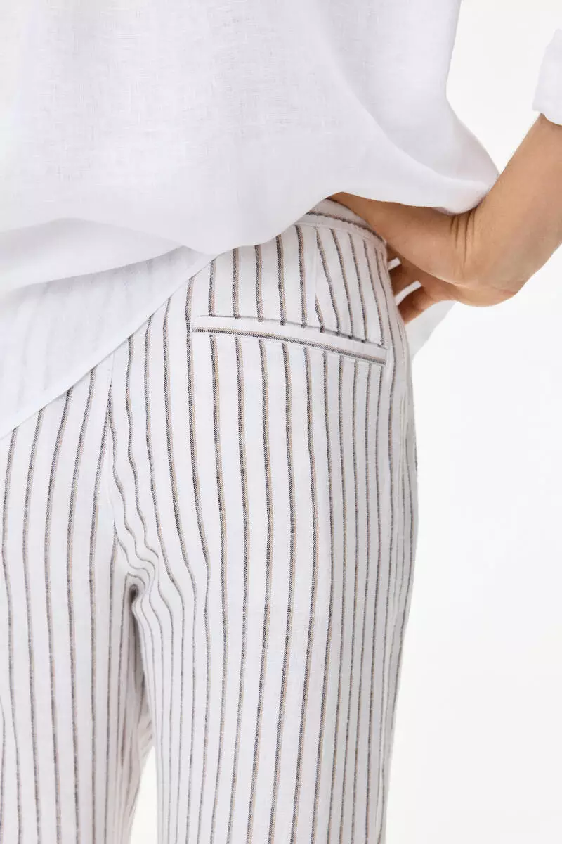 Relaxed Fit Linen-blend trousers